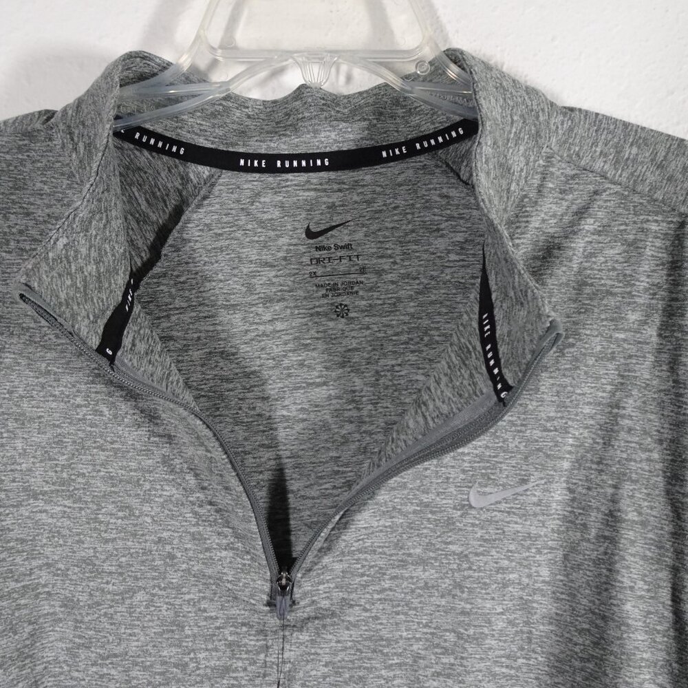 Nike Active Dri-Fit Running Top Women's Size 2X Gray Swift-Element UV 1/4-Zip - Picture 5 of 11